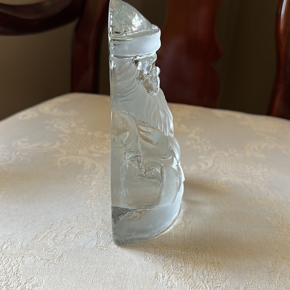 Vintage Viking lead cut glass/frosted Santa paperweight, decoration - Picture 4 of 11